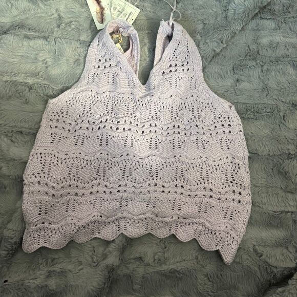 Super cute lilac crochet crop by Jessica Simpson - Picture 3 of 3